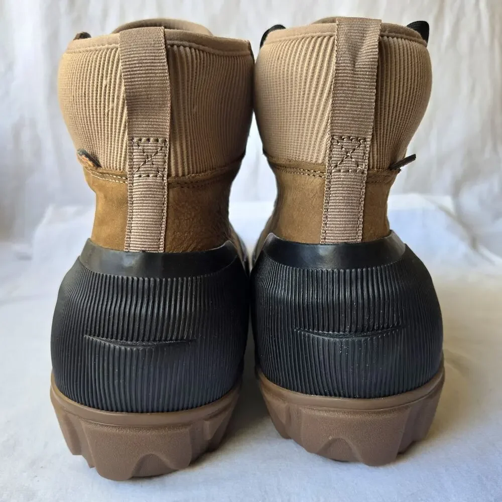 BOGS Men's Classic Casual Suede/Rubber Ankle Rain Boots Cognac/Black Size 13